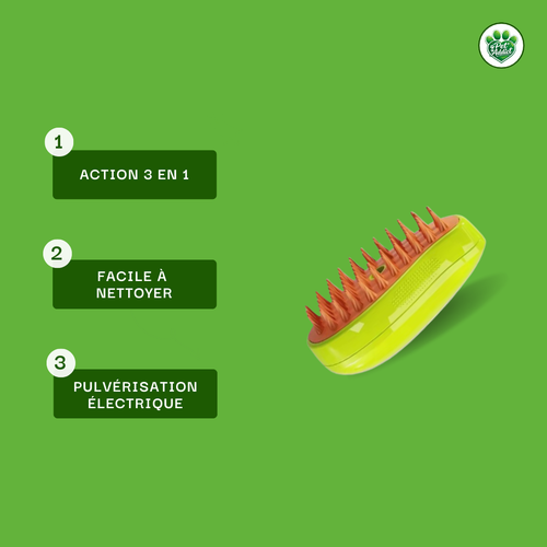 Brosse à Vapeur 3 en 1 pour Animaux